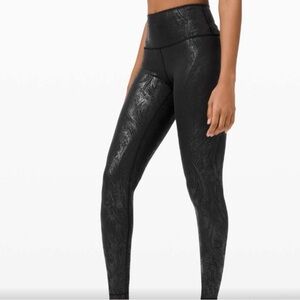 NWOT Lululemon SE Wunder Under High-Rise Tight 28" *Shine Acclimatize Black Foil